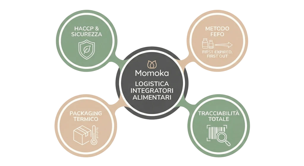 Infografica che mostra il valore del mercato nutraceutico di 5 miliardi di euro nel 2025, basato sui pilastri di innovazione, crescita, salute e sostenibilità.