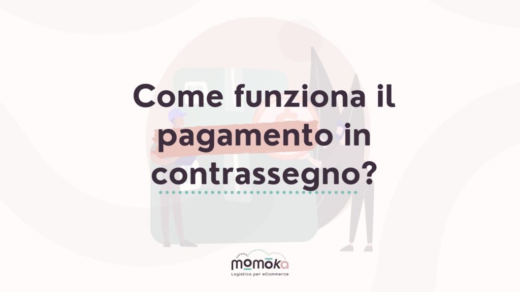 Momoka – pagamento in contrassegno con illustrazione stilizzata di persone e pacchi