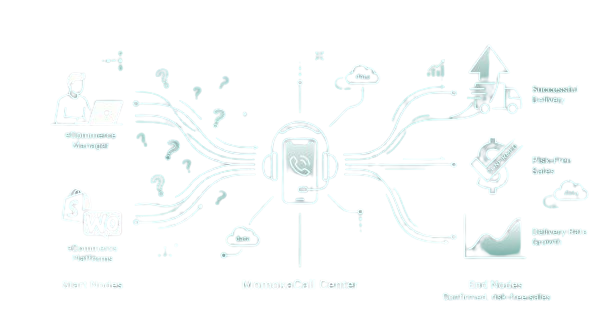 Illustrazione del flusso dati tra e-commerce manager, piattaforme Shopify e WooCommerce e il servizio call center Momoka per la conferma ordini in contrassegno.
